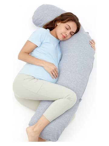 Momcozy Zwangerschaps- & voedingskussen lichtblauw - (B)50 x (H)15 x (D)50 cm