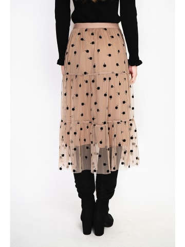 ASSUILI Spódnica w kolorze jasnobrązowym