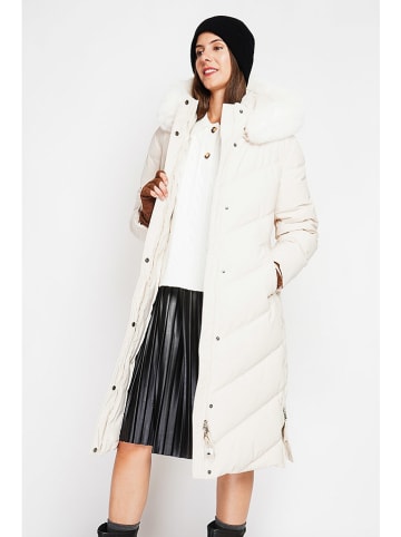 ASSUILI Płaszcz pikowany w kolorze kremowym
