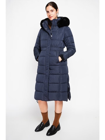 ASSUILI Doorgestikte mantel donkerblauw