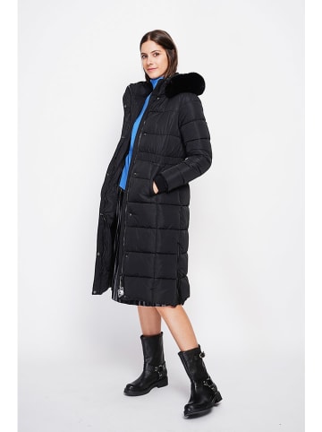 ASSUILI Steppmantel in Schwarz