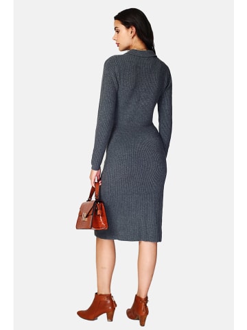 ASSUILI Strickkleid in Anthrazit