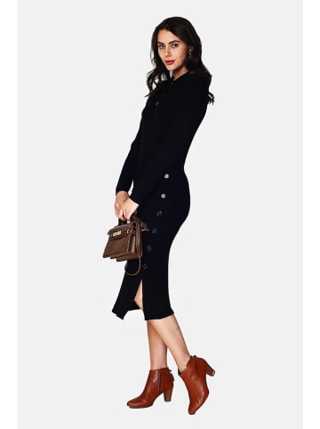ASSUILI Strickkleid in Schwarz