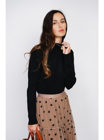 ASSUILI Kaszmirowy sweter w kolorze czarnym