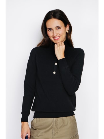 ASSUILI Kaszmirowy sweter w kolorze czarnym