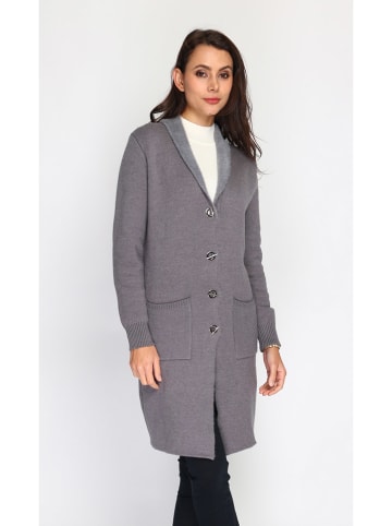 ASSUILI Kaschmir-Cardigan in Grau