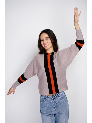 ASSUILI Kaszmirowy sweter w kolorze jasnobrązowym