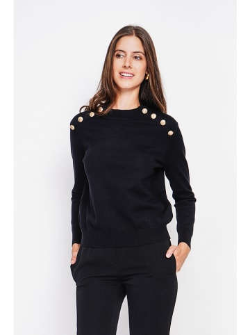 ASSUILI Sweter w kolorze czarnym