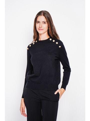 ASSUILI Sweter w kolorze czarnym