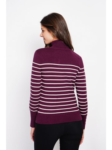 ASSUILI Golf w kolorze fioletowo-białym