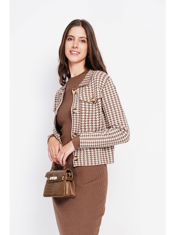 ASSUILI Blazer in Hellbraun/ Weiß