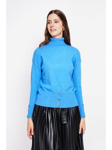 ASSUILI Rollkragenpullover in Hellblau