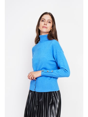 ASSUILI Rollkragenpullover in Hellblau