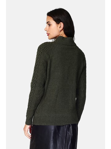 ASSUILI Sweter w kolorze khaki