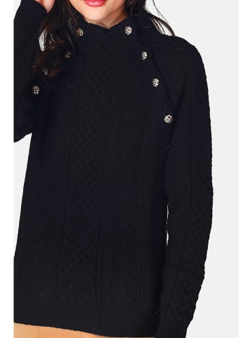 ASSUILI Sweter w kolorze czarnym