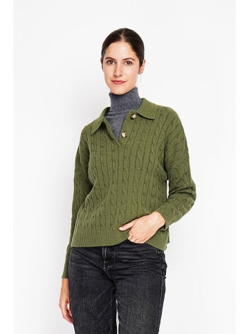 ASSUILI Sweter w kolorze khaki