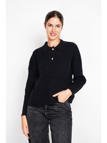 ASSUILI Sweter w kolorze czarnym