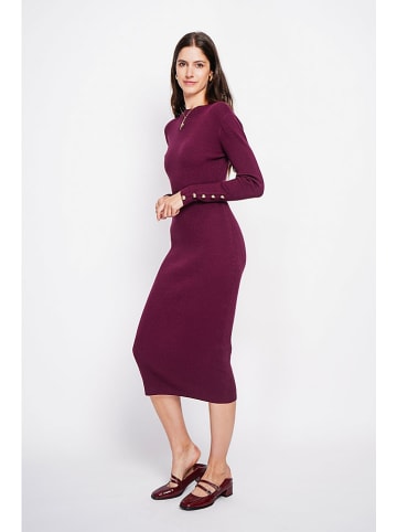 ASSUILI Strickkleid in Bordeaux