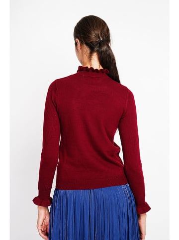 ASSUILI Sweter w kolorze bordowym