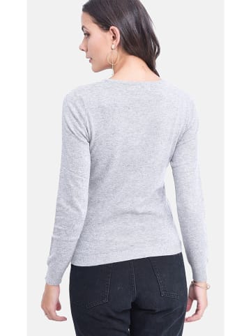 ASSUILI Sweter w kolorze jasnoszarym