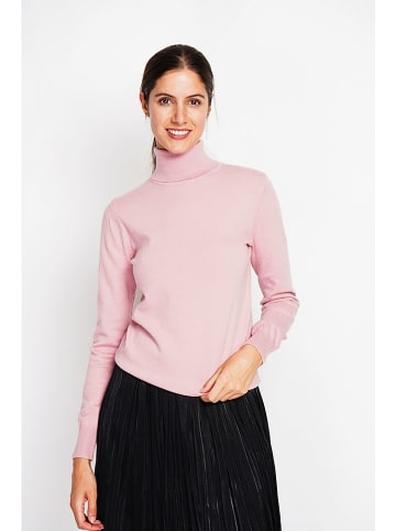 ASSUILI Rollkragenpullover in Rosa