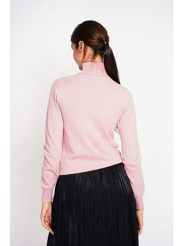 ASSUILI Rollkragenpullover in Rosa