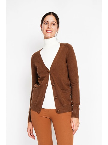 ASSUILI Cardigan in Braun