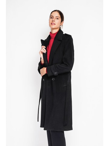 ASSUILI Płaszcz przejściowy w kolorze czarnym