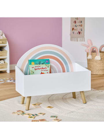 Zeller Kinder-Aufbewahrungstruhe "Rainbow" in Weiß/ Bunt - (B)58 x (H)52 x (T)28 cm