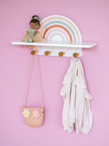 Zeller Dziecięcy wieszak ścienny w kolorze białym ze wzorem - 48 x 24 x 13 cm