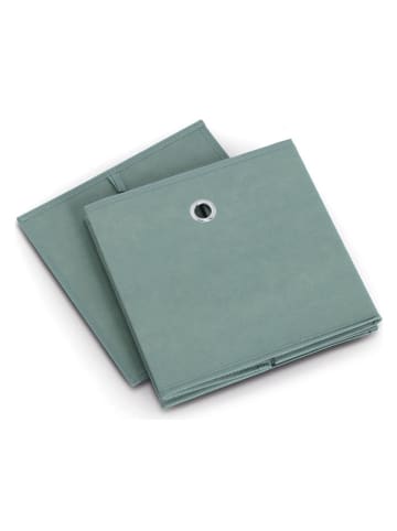 Zeller Pudełka (2 szt.) w kolorze szarozielonym - 28 x 28 x 28 cm