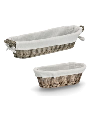 Zeller Baguettekorb in Braun - (B)49 x (H)14 x (T)10 cm