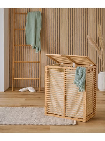 Zeller Wäschekorb in Hellbraun - (B)53,5 x (H)61 x (T)33 cm