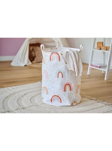 Zeller Aufbewahrungskorb "Regenbogen" in Weiß/ Bunt - (H)48 x Ø 38 cm