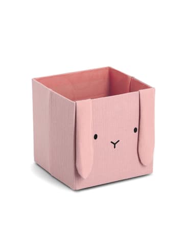 Zeller Aufbewahrungsbox "Hase" in Rosa - (B)28 x (H)28 x (T)8 cm
