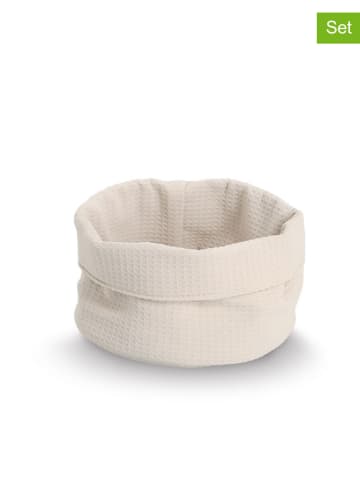 Zeller 2er-Set: Aufbewahrungskörbe in Creme - (H)12 cm