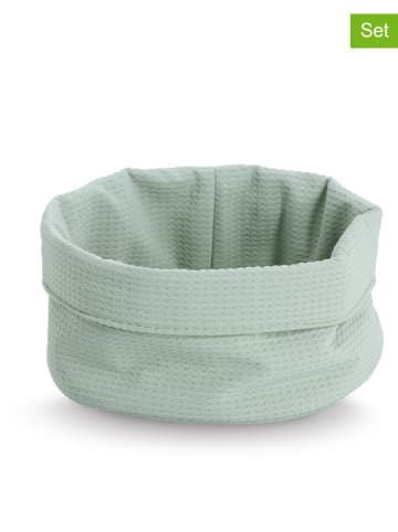 Zeller Kosze (2 szt.) w kolorze miętowym - wys. 13 cm