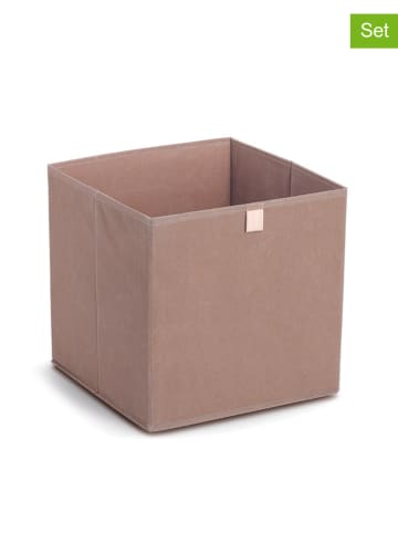 Zeller Pudełka (2 szt.) w kolorze jasnobrązowym - 32 x 32 x 32 cm