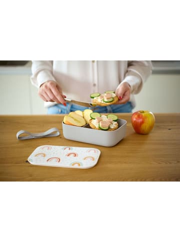 Zeller Lunchbox "Rainbow" in Weiß/ Bunt - (B)19 x (H)6,5 x (T)12,5 cm