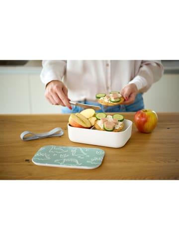 Zeller Lunchbox "Dino" in Grün/ Weiß - (B)19 x (H)6,5 x (T)12,5 cm