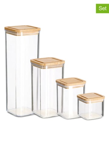 Zeller 2er-Set: Vorratsdosen in Hellbraun - 800 ml