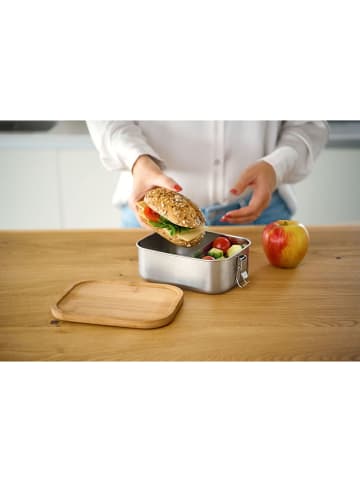 Zeller Lunchbox in Silber - (B)16 x (H)6 x (T)11,5 cm