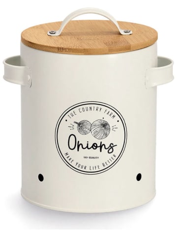 Zeller Vorratsdose "Onions" in Beige - (H)19,5 x Ø 14 cm