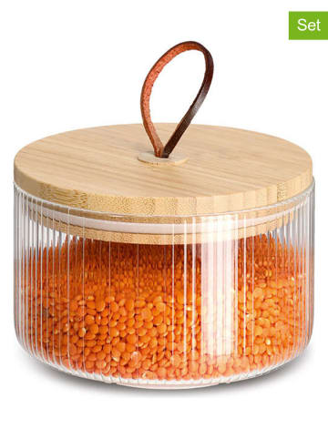 Zeller Słoiki (2 szt.) w kolorze jasnobrązowym - 520 ml