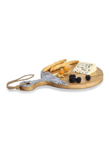 Zeller Deska w kolorze jasnobrązowo-niebieskim do serwowania - 43 x 30 cm