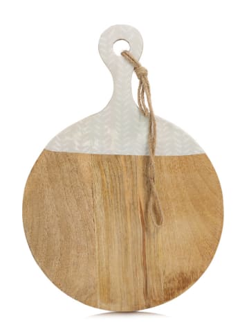 Zeller Deska w kolorze jasnobrązowo-beżowym do serwowania - 43 x 30 cm