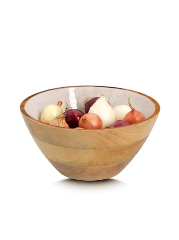 Zeller Schale in Hellbraun/ Creme - (H)13 x Ø 25 cm