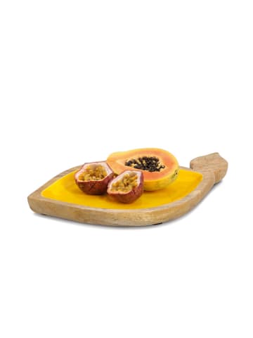 Zeller Servierschale "Lemon" in Natur/ Gelb - (B)37 x (H)23 x (T)2 cm