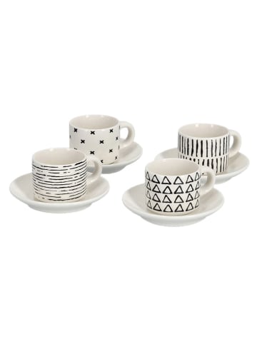 Zeller 8-częściowy zestaw w kolorze czarno-białym do espresso - 70 ml