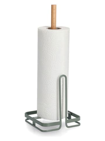 Zeller Stojak w kolorze jasnobrązowo-zielonym na ręcznik papierowy - 13 x 35 x 13 cm